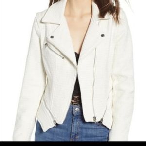 NWT - BLANKNYC Tweed Fitted Zipper Moto Jacket